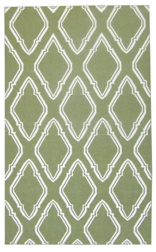 Coastal Flat-Weave Indoor/Outdoor Beach 5'0"x8'0" Hand-knotted Rug -W814