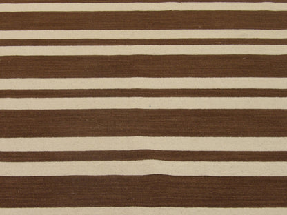 Coastal Flat-Weave Indoor/Outdoor Beach 5'0"x8'0" Hand-knotted Rug -W817