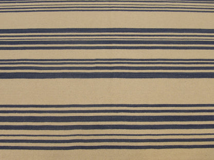 Coastal Flat-Weave Indoor/Outdoor Beach 5'0"x8'0" Hand-knotted Rug -W819