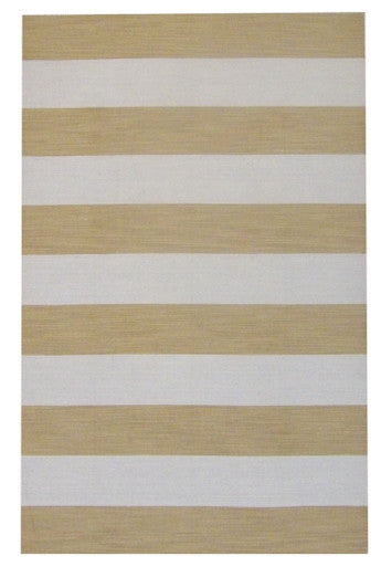 Coastal Flat-Weave Indoor/Outdoor Beach 5'0"x8'0" Hand-knotted Rug -W8200