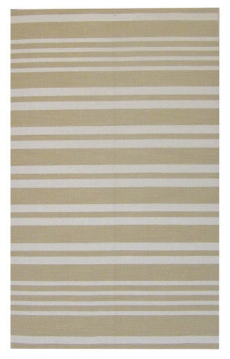 Coastal Flat-Weave Indoor/Outdoor Beach 5'0"x8'0" Hand-knotted Rug -W822