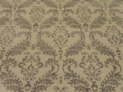 Transitional Damask Floral Design 5'0"x8'0" Hand-knotted Rug -W836