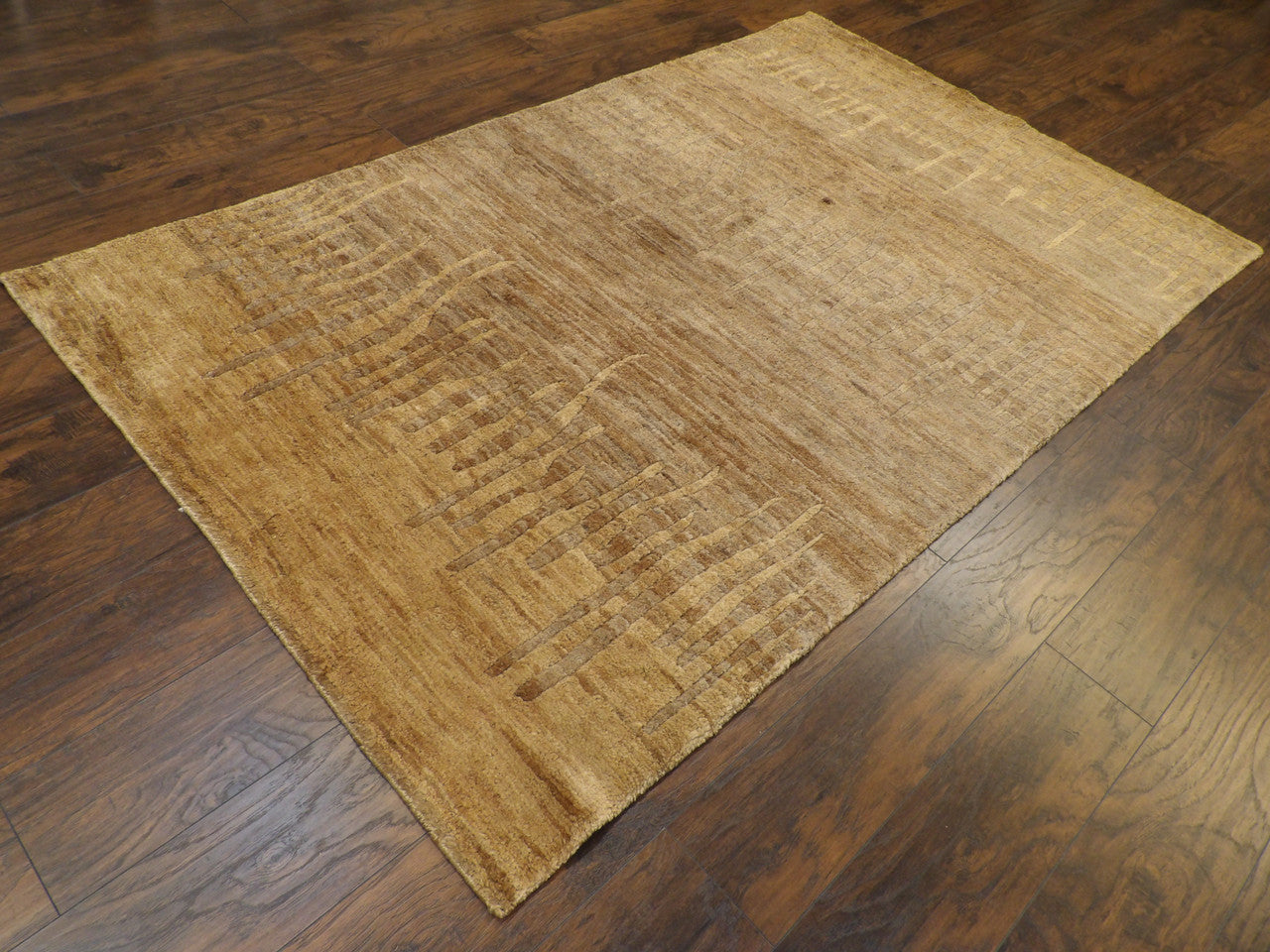 Natural Jute Modern Design Indoor-Outdoor 5'0"x8'0" Hand-knotted Rug -W842
