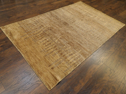 Natural Jute Modern Design Indoor-Outdoor 5'0"x8'0" Hand-knotted Rug -W842