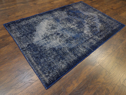 Over-dye Vintage Persian Kerman Design 5'0"x8'0" Hand-knotted Rug -W853
