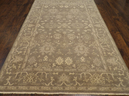 Turk Oushak White Wash 6'0"x9'0" Hand-knotted Rug -W865