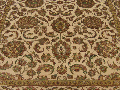 Fine Transitional Jaipur Floral Design 6'0"x9'0" Hand-knotted Rug -W866