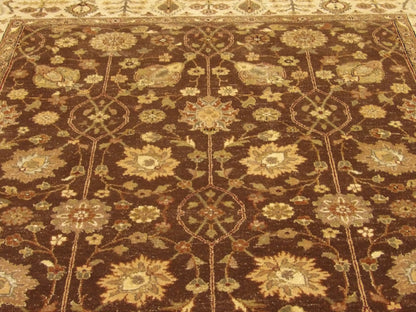 Agra Chobie Antique Wash 6'0" x 9'0" Hand knotted Wool Rug - w869