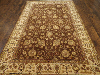 Agra Chobie Antique Wash 6'0" x 9'0" Hand knotted Wool Rug - w869