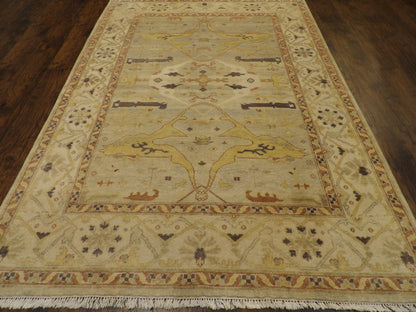 Turk Oushak White Wash 6'0"x9'0" Hand-knotted Rug -W869