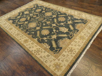 Turk Oushak White Wash 6'0"x9'0" Hand-knotted Rug -W871