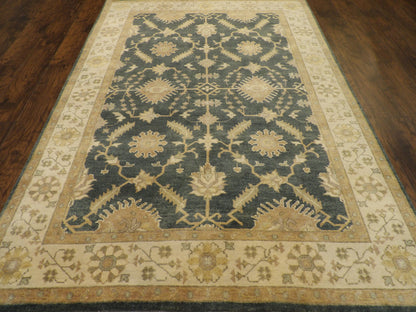 Turk Oushak White Wash 6'0"x9'0" Hand-knotted Rug -W871