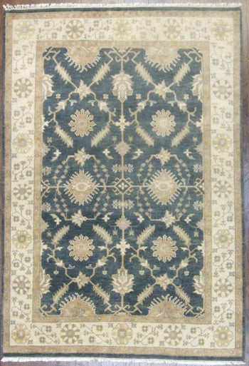 Turk Oushak White Wash 6'0"x9'0" Hand-knotted Rug -W871