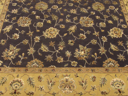Fine Transitional Jaipur Floral Design 6'0"x9'0" Hand-knotted Rug -W874