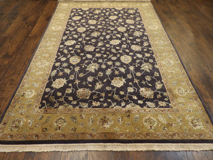 Fine Transitional Jaipur Floral Design 6'0"x9'0" Hand-knotted Rug -W874