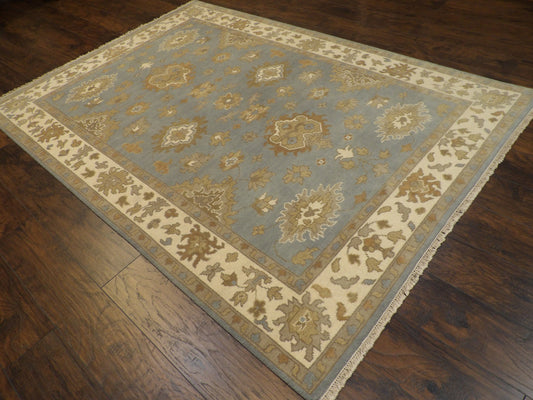 Turk Oushak White Wash 6'0"x9'0" Hand-knotted Rug -W878