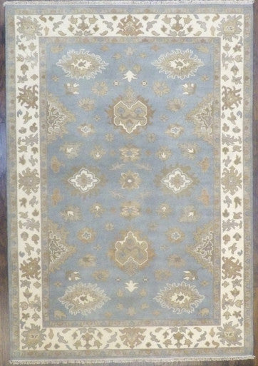 Turk Oushak White Wash 6'0"x9'0" Hand-knotted Rug -W878