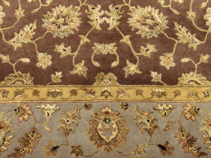 Fine Transitional Jaipur Floral Design 6'0"x9'0" Hand-knotted Rug -W879