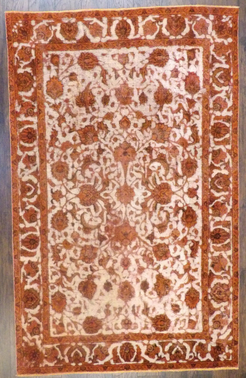 Over-dye Vintage Color Reform Tabriz 6'0"x9'0" Hand-knotted Rug -W883
