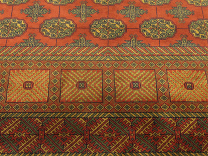 Tribal Bokhara Elephant Foot Design 6'0"x9'0"  Hand-knotted Rug -W885