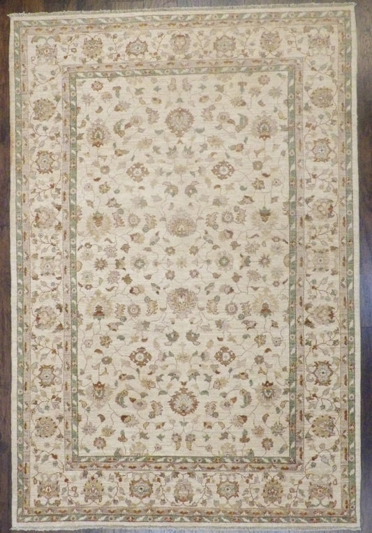 Oushak Chobie Natural-dye Antique Wash 6'0"x9'0" Hand-knotted Rug -W888