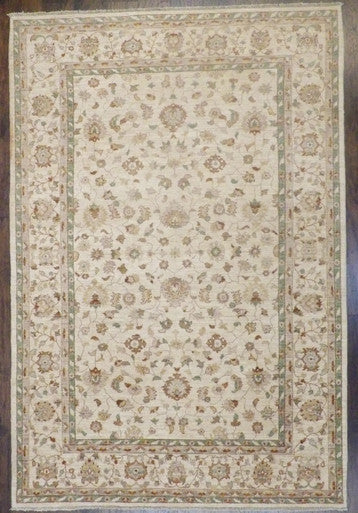 Oushak Chobie Natural-dye Antique Wash 6'0"x9'0" Hand-knotted Rug -W888