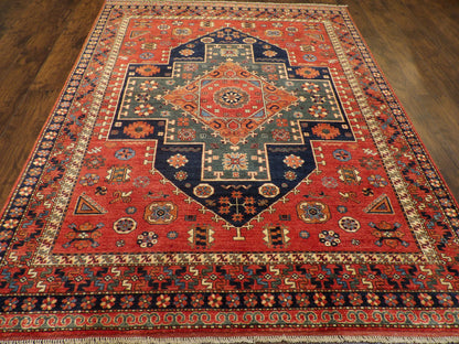 Tribal Khorjan Natural-dye 6'0"x9'0" Hand-knotted Rug -W890