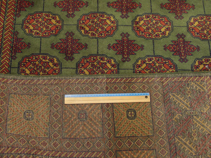 Tribal Bokhara Elephant Foot Design 6'0"x9'0"  Hand-knotted Rug -W891