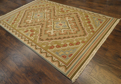 Tribal Soumak 6'0"x9'0" Hand-knotted Rug -W893