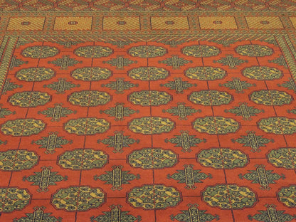 Tribal Bokhara Elephant Foot Design 6'0"x9'0" Hand-knotted Rug -W898