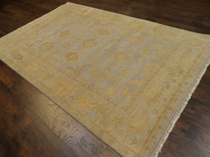 Turk Oushak White Wash 6'0"x9'0" Hand-knotted Rug -W907
