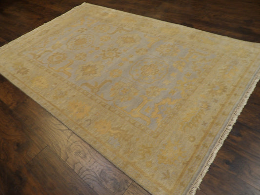 Turk Oushak White Wash 6'0"x9'0" Hand-knotted Rug -W907