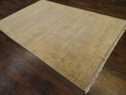 Turk Oushak White Wash 6'0"x9'0" Hand-knotted Rug -W907