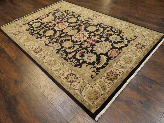Fine Persian Kashan 6'0"x9'0" Hand-knotted Rug -W914