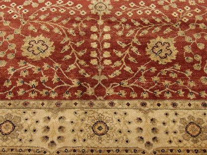 Agra Chobie Antique Wash 6'0" x 9'0" Hand knotted Wool Rug -w916