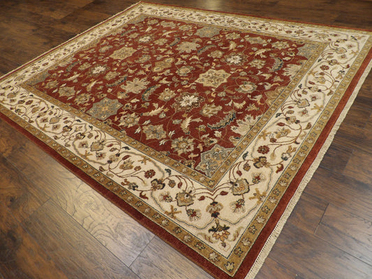 Agra Chobie Antique Wash  8'0" x 10'0" Hand knotted Wool Rug - w930