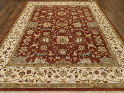 Agra Chobie Antique Wash  8'0" x 10'0" Hand knotted Wool Rug - w930