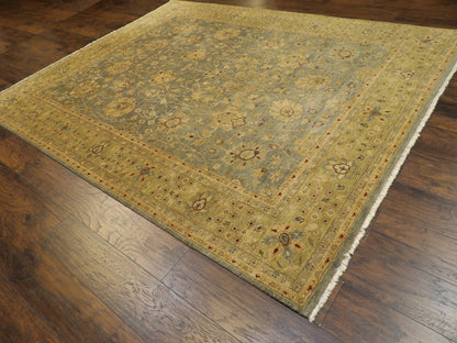 Agra Chobie Antique Wash 7'8" x 9'8" Hand knotted Wool Rug - w942