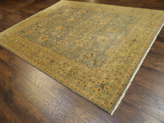 Agra Chobie Antique Wash 7'8" x 9'8" Hand knotted Wool Rug - w942