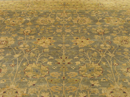 Agra Chobie Antique Wash 7'8" x 9'8" Hand knotted Wool Rug - w942