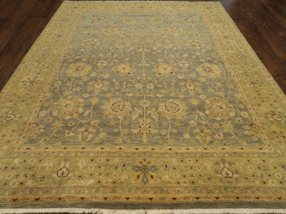 Agra Chobie Antique Wash 7'8" x 9'8" Hand knotted Wool Rug - w942
