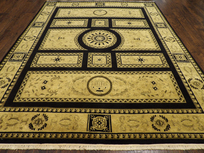 Abusson European Design Hand knotted Wool Rug 8'0" x 10'0" - w949