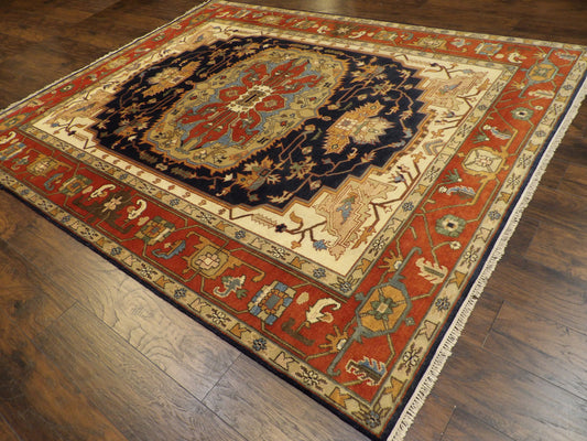 Persian Tribal Serapi 8'0"x10'0"  Hand-knotted Rug -w950