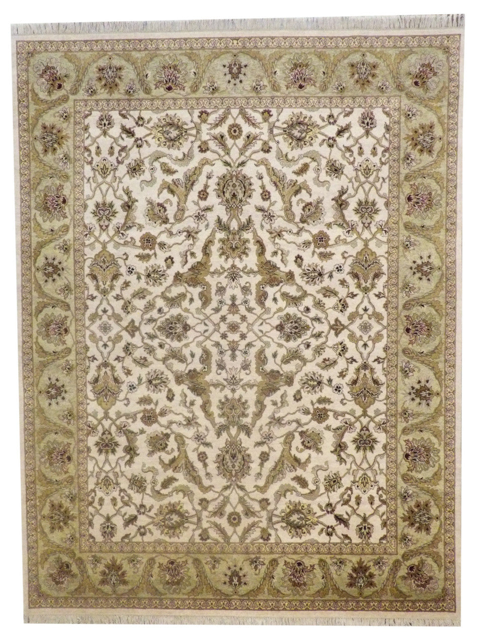 Green 8'0" x 10'0" Fine Ziegler Tie Dye Hand knotted Wool Rug - Sku: w951
