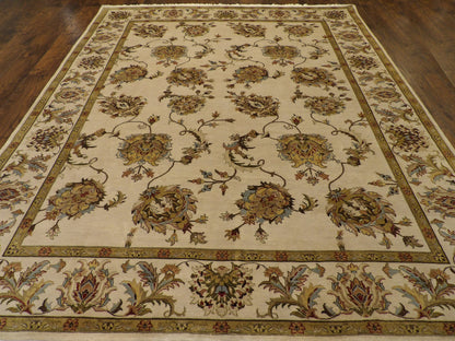 Fine Jaipur Floral Design 8'0"x10'0" Hand-knotted Rug -w952