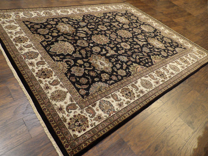 Fine Persian Mashad 8'0"x10'0" Hand-knotted Rug -w961