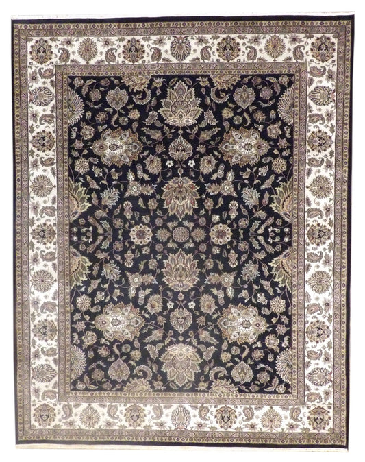 Fine Persian Mashad 8'0"x10'0" Hand-knotted Rug -w961