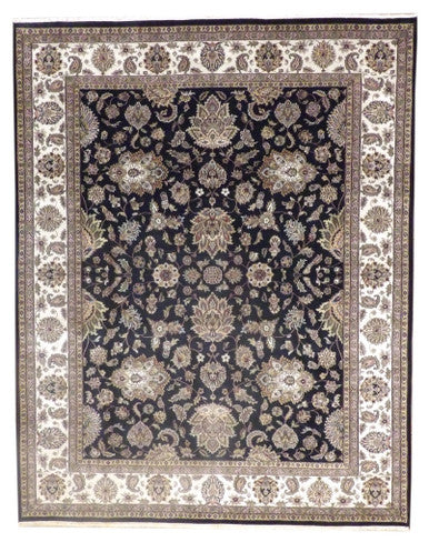 Fine Persian Mashad 8'0"x10'0" Hand-knotted Rug -w961