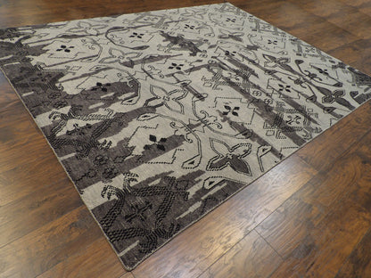 Oushak Tribal Overdye Ziegler Silver Wash 8'0"x10'0" Hand-knotted Rug -w975