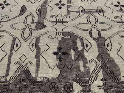 Oushak Tribal Overdye Ziegler Silver Wash 8'0"x10'0" Hand-knotted Rug -w975